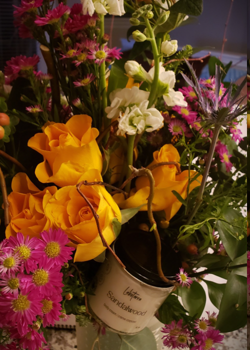 Wildflower milestone bouquet by Dolce Flowers in Greenville, SC